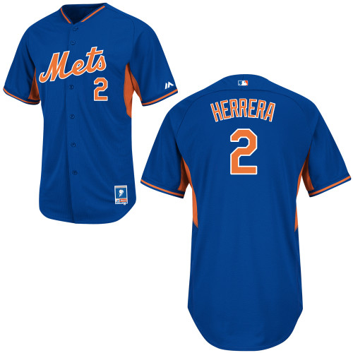 Dilson Herrera #2 Youth Baseball Jersey-New York Mets Authentic Cool Base BP MLB Jersey